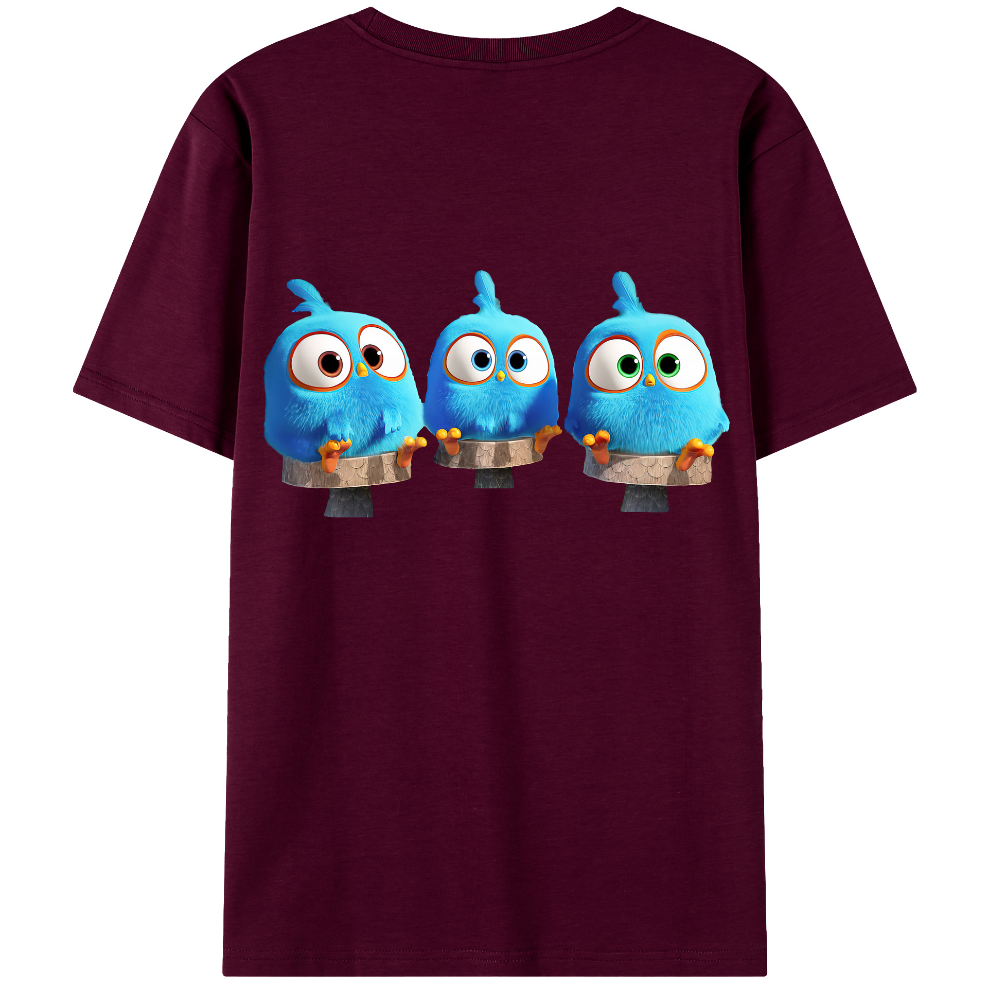 （画像用） Angry Birds アングリーバード レディース半袖Tシャツ(バックプリント)